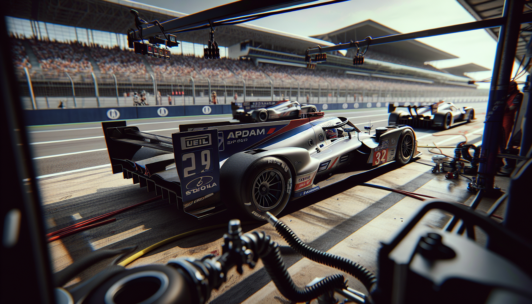 Wood Brothers Racing car on track showcasing NASCAR history