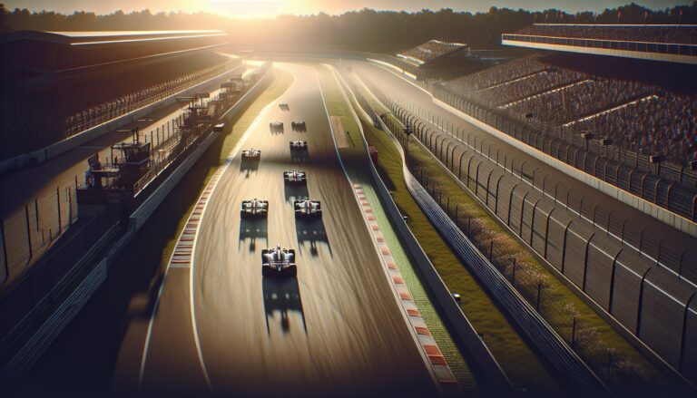 Ford cars racing at Taupo Motorsport Park during Supercars event