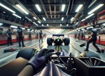Lando Norris al volante della McLaren 2025 durante un test