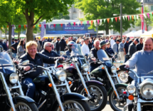 join the excitement of a charity motorcycle rally honoring those who serve 1746454713