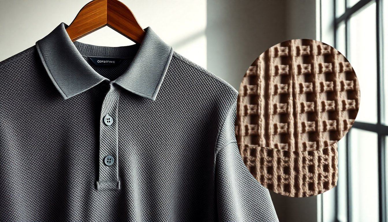 Mercedes‑AMG engineers polo shirt with waffle knit for comfort