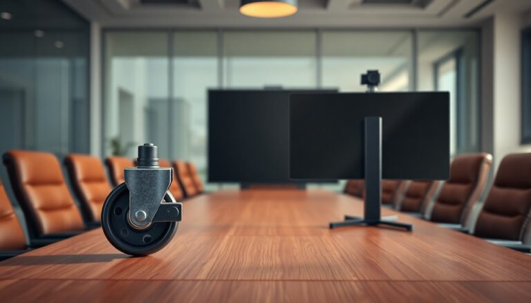 Mobile stand for Rally Board 65 with nesting design and TAA compliance