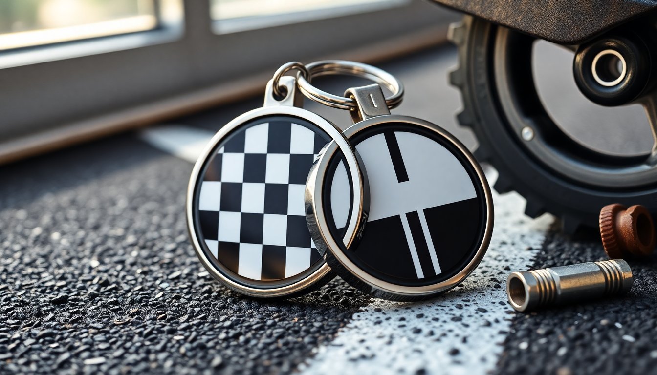 Trackhouse MotoGP enamel keyring for fans